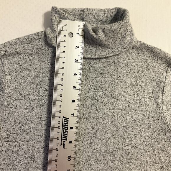 Zara Women Sweatshirt M Gray Long Sleeve Turtleneck Soft - Picture 6 of 8